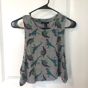 Forever 21 dinosaur crop tank. Size woman medium